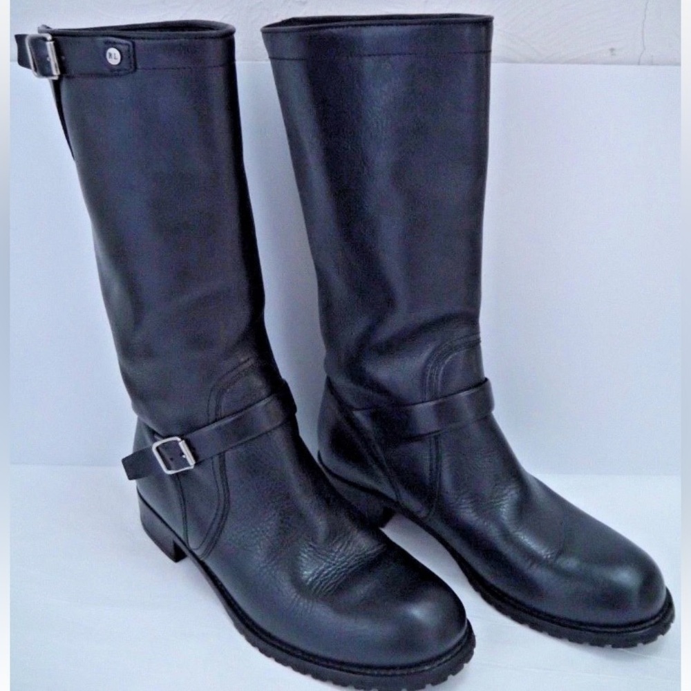 Ralph Lauren Collection /Purple Label calf Moto riding boots